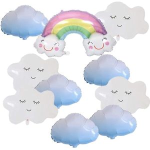 10-delige folie ballonnen set Sweet Dreams - folie ballonnen - wolk - rainbow - cloud- baby - geboorte - kinderkamer - decoratie