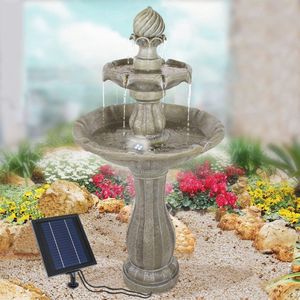 Decoratieve Zonnefontein met LED-licht en Li-ionbatterij voor Tuin en Binnen