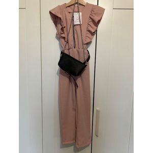 Bad girl - Jumpsuit - licht roze - maat 158/164