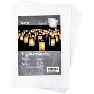 WINTEXT Transparant overtrekpapier A4-135 vellen, 50 gsm - Patroonpapier voor inkjet printer - Transparant papier voor ontwerpen en architectuur - Transparant