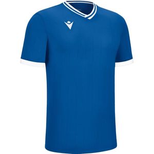 Macron Halley Shirt Korte Mouw Heren - Royal / Wit | Maat: M