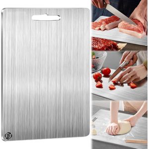 Titanium Snijplank - Snijplank - Cutting Board - Vaatwasserbestendig - Anti Bacterieël - Roestvrijstalen Snijplank - Snijplank - Snijplanken - Anti Microplastic