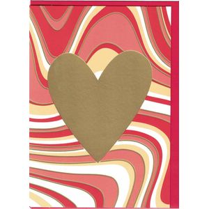 Kaart - Valentijn - Blanco - liefde - Goud hart SVS06-B