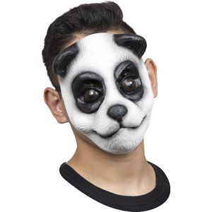 Partychimp Gezichts Masker Panda Halloween Masker voor bij Halloween Kostuum Volwassenen - Latex - One-Size