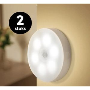 2 Led nachtlampjes - Led nachtlampje - Led tafellamp - Trap - Slaapkamer - Keuken - Badkamer - Nacht smartmotion sensor - USB oplaadbaar