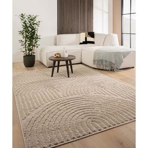 Scandinavisch vloerkleed - Arc Curve beige 100x200 cm