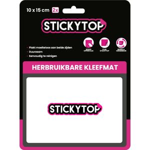 Stickytop™ 10x15cm - Dubbelzijdige En Herbruikbare kleefmat -Beter Dan Nano Tape Herbruikbare Kleefmat - Gadgets voor mannen en vrouwen - Ook leuk als cadeau - Wit