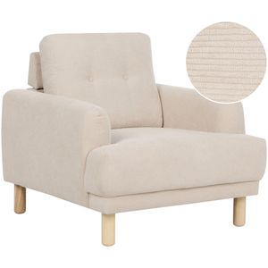 TUVE - Fauteuil - Lichtbeige - Corduroy