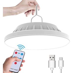 Campinglamp op zonne-energie USB-oplaadbaar met afstandsbediening - 5 modi - hangend - IPX7 waterdicht - powerbank voor kamperen en wandelen - noodlamp voor mobiele telefoon