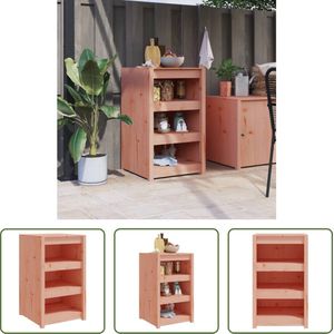 The Living Store Houten Keukenkast - Buitenkeuken - 55 x 55 x 92 cm - Massief douglashout