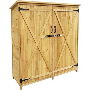 DailySupplies® Tuinkast Hout - Tuinkist - Tuinkasten voor Buiten - Tuinberging XXL - 130x50x155cm
