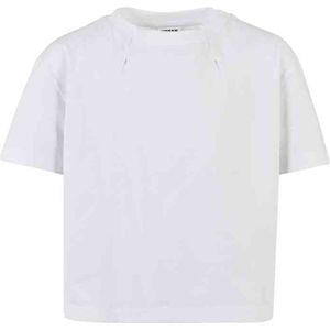Urban Classics - Organic Oversized Pleat Kinder T-shirt - Kids 146/152 - Wit