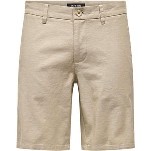 Only & Sons Broek Onsmark 0011 Cotton Linen Shorts No 22024940 Chinchilla Mannen Maat - M