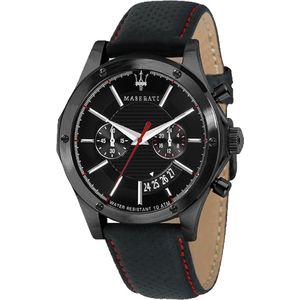 Maserati Circuito Horloge - Maserati heren horloge - Zwart - diameter 44 mm - kleur gecoat roestvrij staal