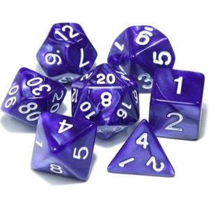 Jumada's - ""7-delige Polydice Set | Polyhedral Dobbelstenen | geschikt voor onder andere Dungeons & Dragons | Paars