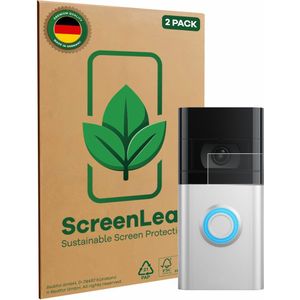 ScreenLeaf - Screenprotector voor Ring Video Doorbell 4 / Doorbell 3 - Duurzame schermbescherming Folie Beschermfolie transparant (2 Stuks)