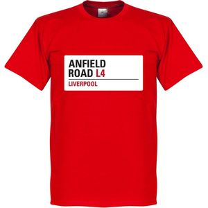 Anfield Road Sign T-shirt - Rood - Kinderen - 128