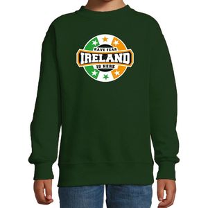 Have fear Ireland is here sweater met sterren embleem in de kleuren van de Ierse vlag - groen - kids - Ierland supporter / Iers elftal fan trui / EK / WK / kleding 170/176