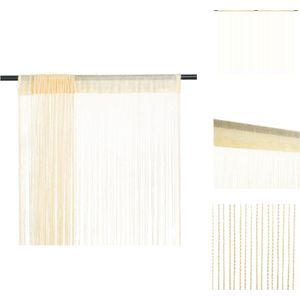 vidaXL Vliegengordijn - Polyester - 100 x 250 cm - Crème - Gordijn