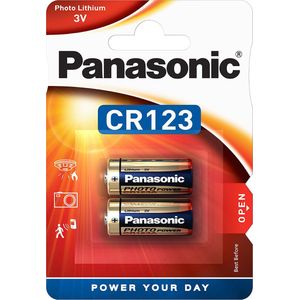 Panasonic Photo Power CR123A 3V batterijen - 2 stuks