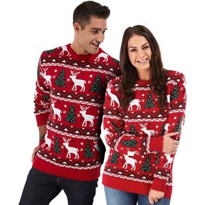 Foute Kersttrui Dames & Heren - Christmas Sweater ""Gezellig Kerst Rood"" - Mannen & Vrouwen Maat M