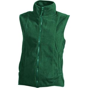 James and Nicholson Vrouwen/dames Microfleece Vest (Donkergroen)