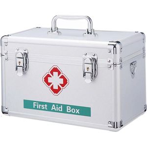 Afsluitbare Medicijnbox - Grote Organiser voor Medicijnen en EHBO-accessoires met Draagriem