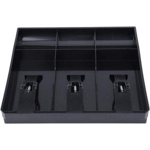Geldcassette met inlegvak - Vervangbare kassalade voor 3 bankbiljetten en 3 munten - Petty Cash Money Storage Box (01)