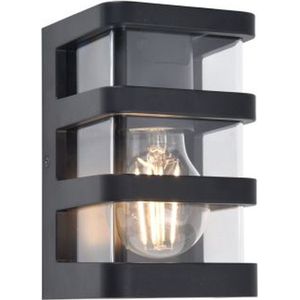 LUTEC Dalton - Wandlamp voor buiten met E27 retrofitting - Charmant - Decoratief - IP44 weerbestendig - Mat zwart