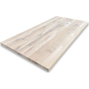 Eiken plank 240 x 80 cm 40 mm - Eiken plank - Eikenhouten plank - Boomstamtafel - Meubelplaat - Houten tafel