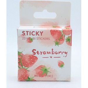 Strawberry | Set van 46 - Planner Agenda Stickers - Scrapbookdecoraties - Geschikt voor Volwassenen en Kinderen - Quotes | Sleuren | Uitspraken | Fruit