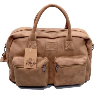 Beagles Omhang Hand & Schoudertas Bowling Western Bag Taupe