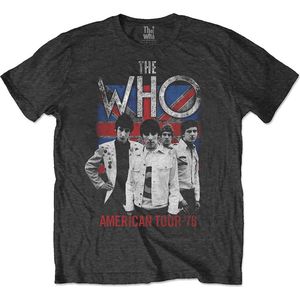 The Who - American Tour '76 Heren T-shirt - Eco - M - Zwart