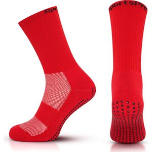 SportsPro Gripsokken - Gripsokken voor Voetbal en andere sporten - Gripsokken Rood met kleine anti-slip noppen - Maat 41-46