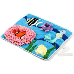 Injoya - Under The Sea - Snuffle Mat - snuffelmat voor honden - mentale uitdaging - onderwaterthema - 71x71 cm