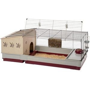 Hamsterkooi Krolik 140 - Caviakooi Konijnenkooi - Kooi en accessoires inbegrepen - Te openen en modulair 120 x 60 xh 50 CM