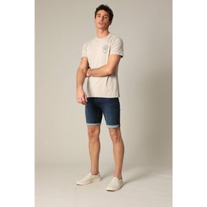 DEELUXE Katoenen T-shirt met korte mouwen, kleine afbeelding op de borst en grote afbeelding op de rug L