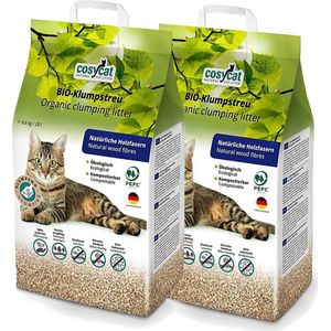 Cosycat Biologische Kattenbakvulling Klontvormend - fijne korrel 2x 20L