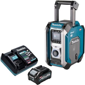 Makita MR 007 GM101 Draadloze bouwplaatsradio 12 - 40 V max. Bluetooth DAB+ USB + 1x oplaadbare accu 4.0 Ah + lader