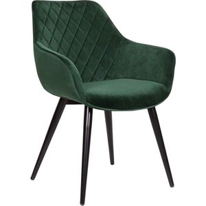 Rootz Velvet Eetkamerstoel - Ergonomische stoel - Stijlvolle zitting - Superieur comfort - Duurzame constructie - Verstelbare stabiliteit - 41 cm x 45 cm x 84 cm