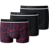 Schiesser 3-pack heren boxershort 95/5 - Red leaves - XXL - Blauw