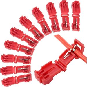 10 stuks kabelconnectoren/aansluitklemmen voor robotmaaier begrenzingskabel laadstation T-aftakverbinder aftakklemmen stroomdief snelverbinder - compatibel met Gardena Husqvarna Automower Worx