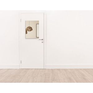 Rechthoekige Spiegel - Deurspiegel - Brons - 50 X 80 cm - Dikte: 4 mm - In Nederland Geproduceerd - Incl. Spiegelmontageset - Top Kwaliteit Wandspiegel Zonder Lijst