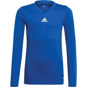 adidas Team Base Longsleeve Junior  Sportshirt - Maat 140  - Unisex - Blauw/Wit