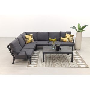 Rockford/Atlanta aluminium loungeset antraciet - 5-delig