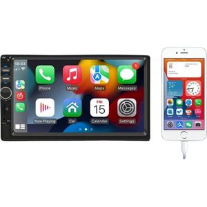 Multimedia CarPlay Scherm- Draadloze CarPlay Dongle voor Apple en Android - Geschikt voor Auto Radiosystemen - Draadloos CarPlay Gemak - Universeel Wifi Video Speler - Met Camera