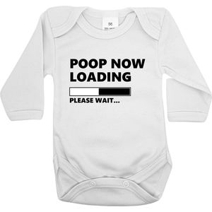 Romper Poop now loading, please wait… - Lange mouw wit - Maat 80