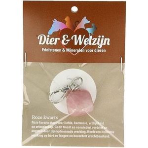 Ruben Robijn Rozenkwarts halsband hanger Dier & Welzijn