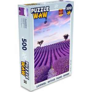 Puzzel Lavendel - Natuur - Paars - Bomen - Bloemen - Legpuzzel - Puzzel 500 stukjes