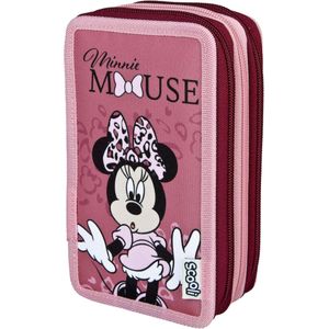 Undercover - Minnie Mouse Schooletui 3-Laags met Inhoud - Kunststof - Multicolor